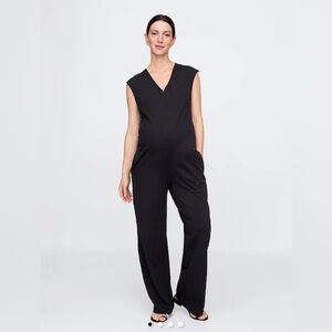 Elegant Black Maternity Jumpsuit